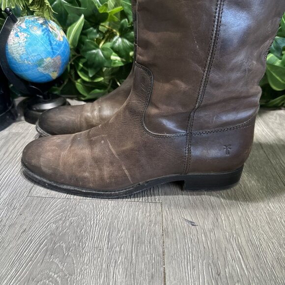 Frye Melissa Button 2 Brown Leather Knee High Riding Boots Equestrian Women 9 B - Picture 5 of 12